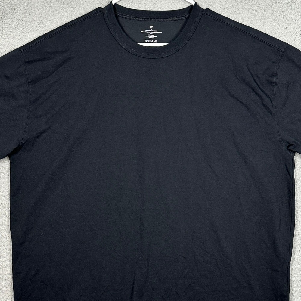 Fabletics T-Shirt Mens Large Black Activewear Crew Neck Short Sleeve Tee EUC